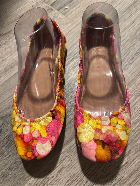 Tieks Shoes - Tieks Aquarella Floral Ballet Flats in Pink, Yellow & Orange